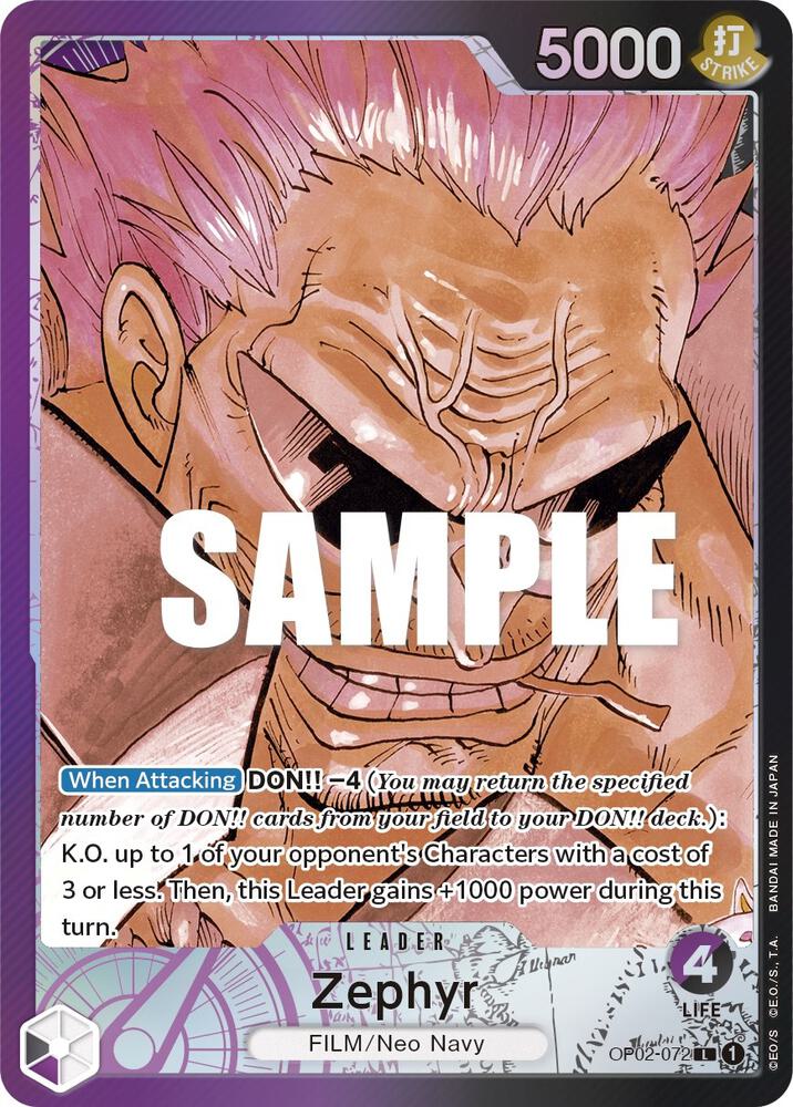 Zephyr OP02-072 (Paramount War)  - Alternate Art Foil | Good Games North