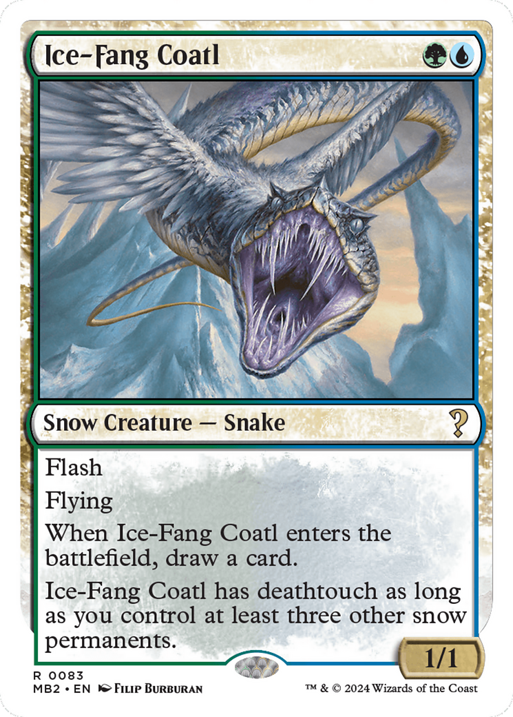 Ice-Fang Coatl (White Border) [Mystery Booster 2] | Good Games North