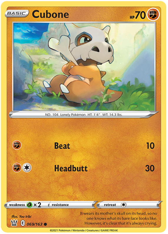Cubone (069/163) [Sword & Shield: Battle Styles] | Good Games North