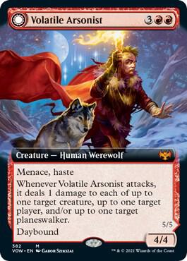 Volatile Arsonist Extended Art 382 (Innistrad: Crimson Vow)  - Foil | Good Games North