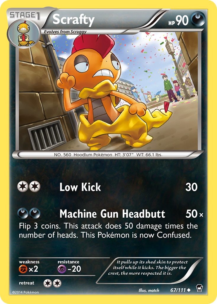 Scrafty (67/111) [XY: Furious Fists] | Good Games North