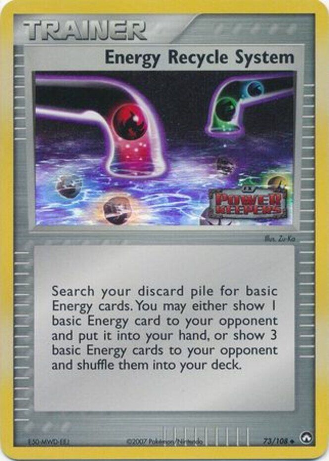 Energy Recycle System (73/108) (Stamped) [EX: Power Keepers] | Good Games North