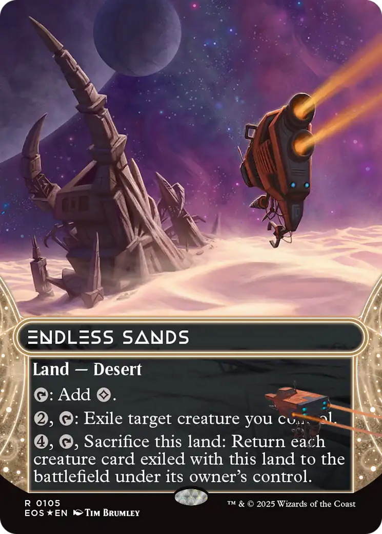 Endless Sands (0105) (Borderless) (Galaxy Foil) [Edge of Eternities: Stellar Sights] | Good Games North