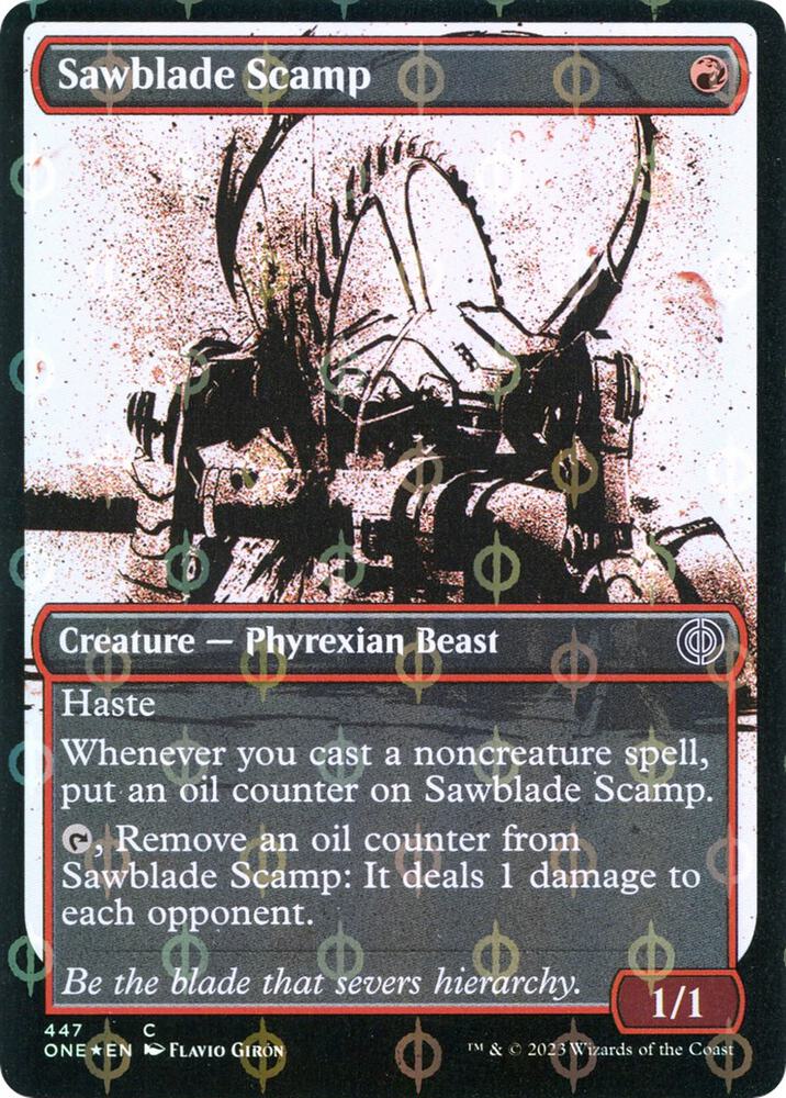 Sawblade Scamp Showcase Step and Compleat Foil (Phyrexia: All Will Be One)  - Foil | Good Games North