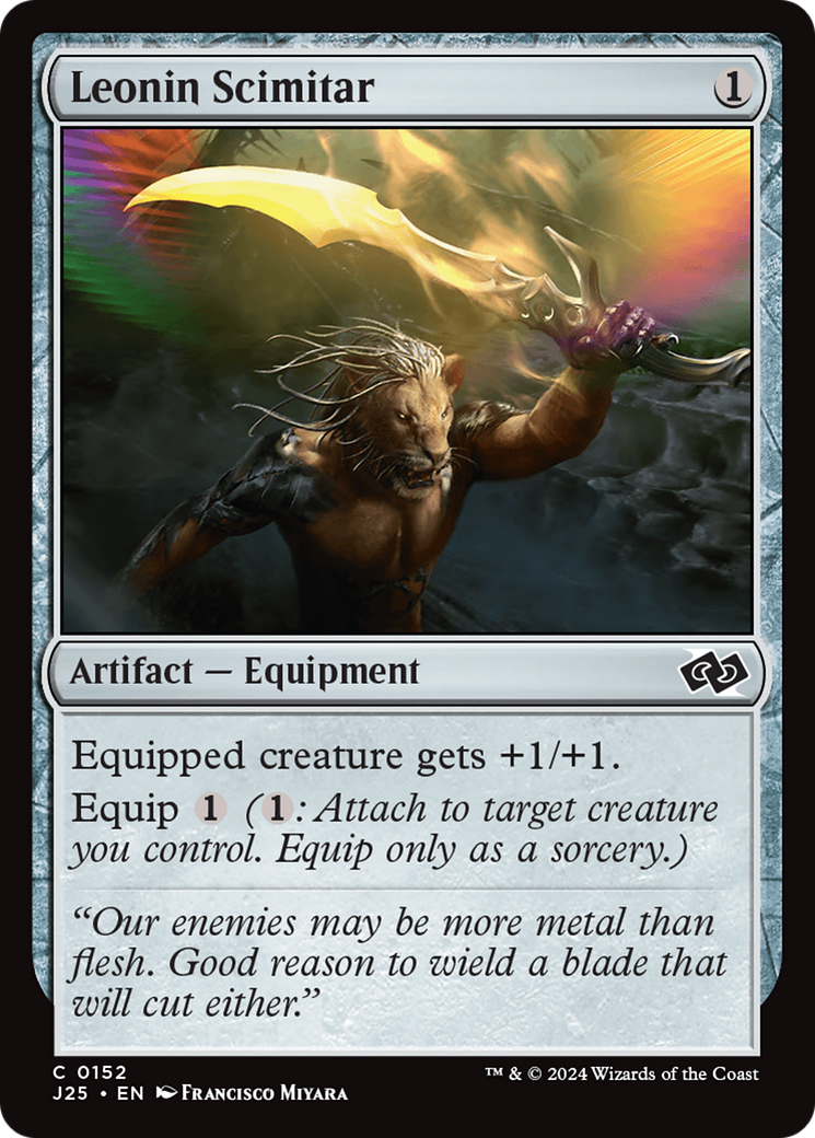 Leonin Scimitar [Foundations Jumpstart] | Good Games North