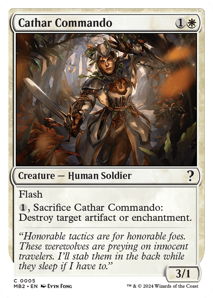 Cathar Commando (White Border) [Mystery Booster 2] | Good Games North