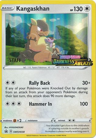 Kangaskhan (SWSH038) (Staff Prerelease Promo) [Sword & Shield: Black Star Promos] | Good Games North