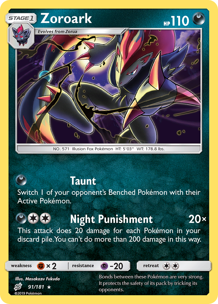 Zoroark (91/181) [Sun & Moon: Team Up] | Good Games North