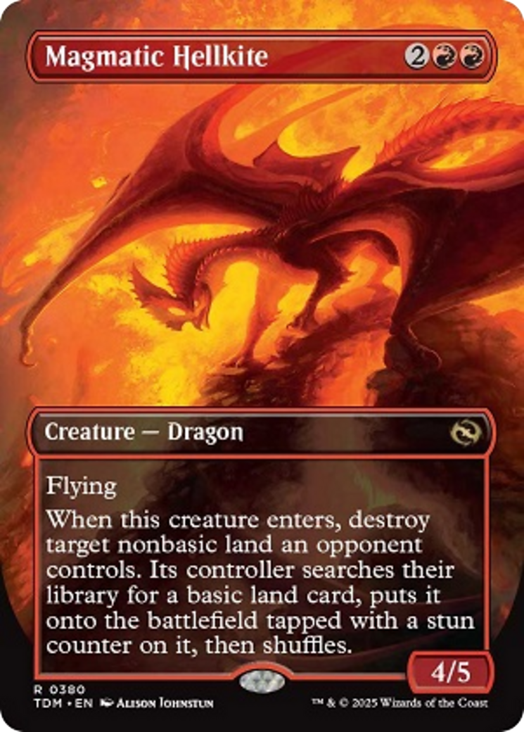 Magmatic Hellkite (Borderless) [Tarkir: Dragonstorm] | Good Games North