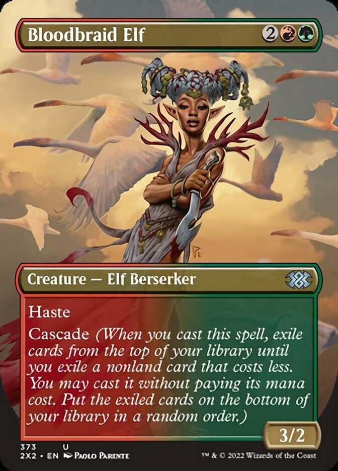 Bloodbraid Elf (Borderless Alternate Art) [Double Masters 2022] | Good Games North