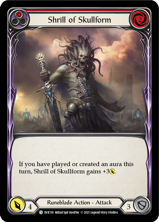 Shrill of Skullform (Red) [EVR116] (Everfest)  1st Edition Rainbow Foil | Good Games North