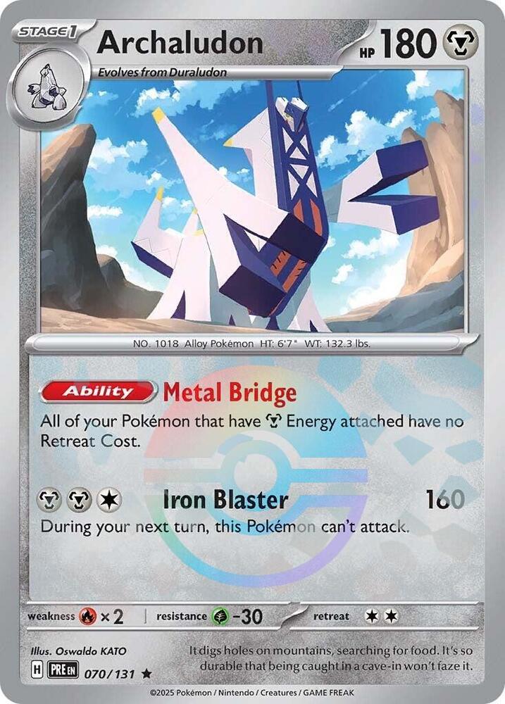 Archaludon (070/131) (Poke Ball Pattern) [Scarlet & Violet: Prismatic Evolutions] | Good Games North