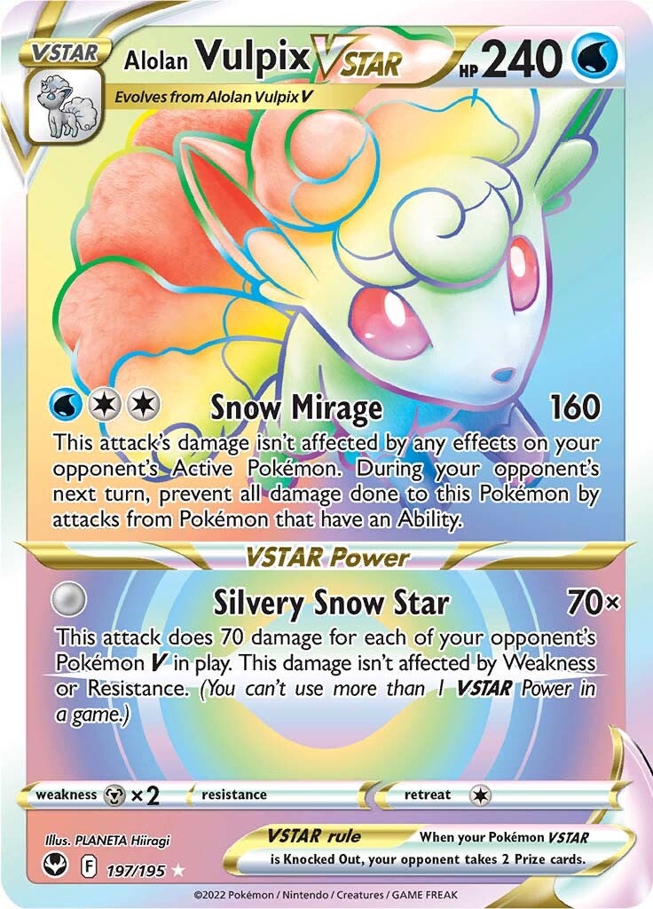 Alolan Vulpix VSTAR (197/195) [Sword & Shield: Silver Tempest] | Good Games North