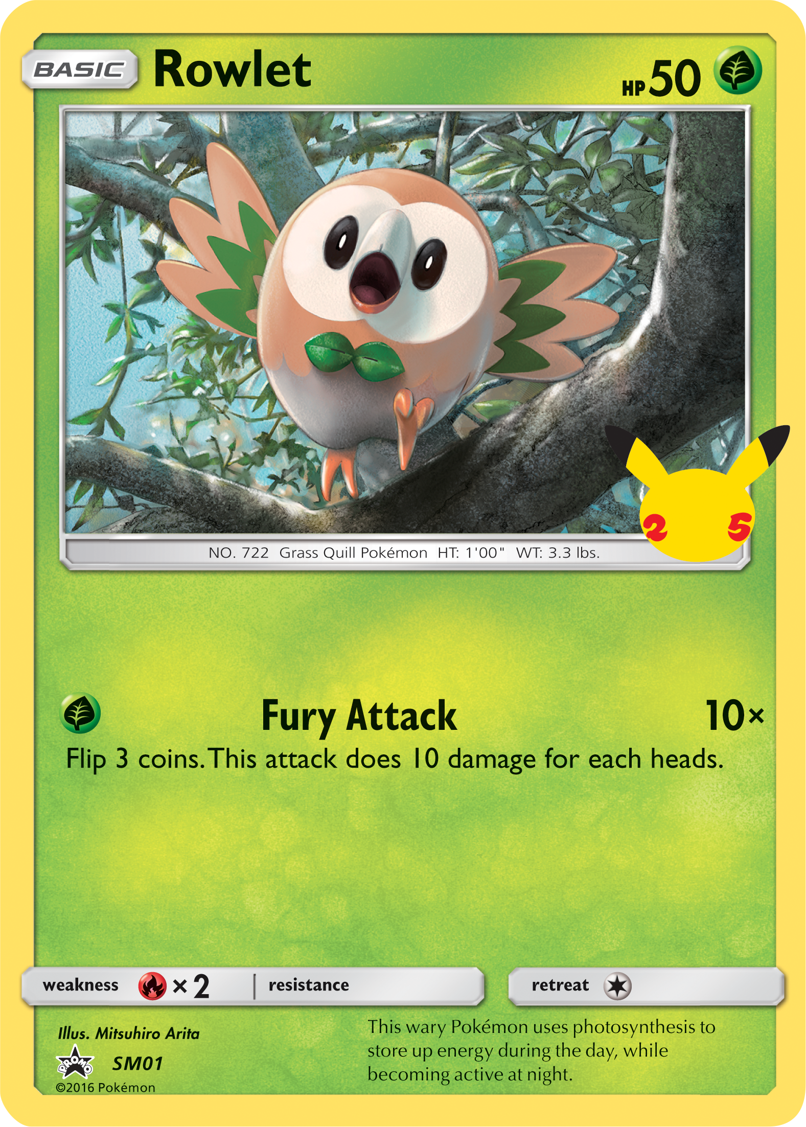 Rowlet (SM01) (Jumbo Card) [First Partner Pack] | Good Games North