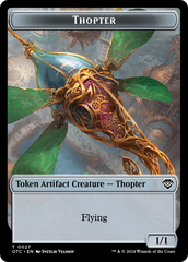Thopter // Manifest Double-Sided Token [Outlaws of Thunder Junction Commander Tokens] | Good Games North
