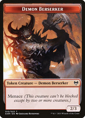 Dwarf Berserker // Demon Berserker Double-Sided Token [Kaldheim Tokens] | Good Games North