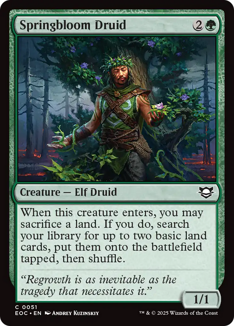 Springbloom Druid [Edge of Eternities Commander] | Good Games North