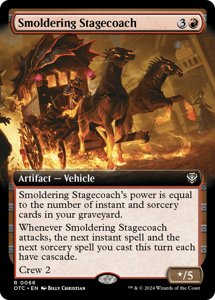 Smoldering Stagecoach (Extended Art) [Outlaws of Thunder Junction Commander] | Good Games North