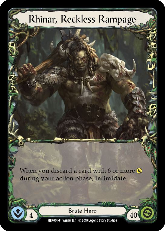Rhinar, Reckless Rampage [HER001-P] (Promo)  1st Edition Cold Foil | Good Games North