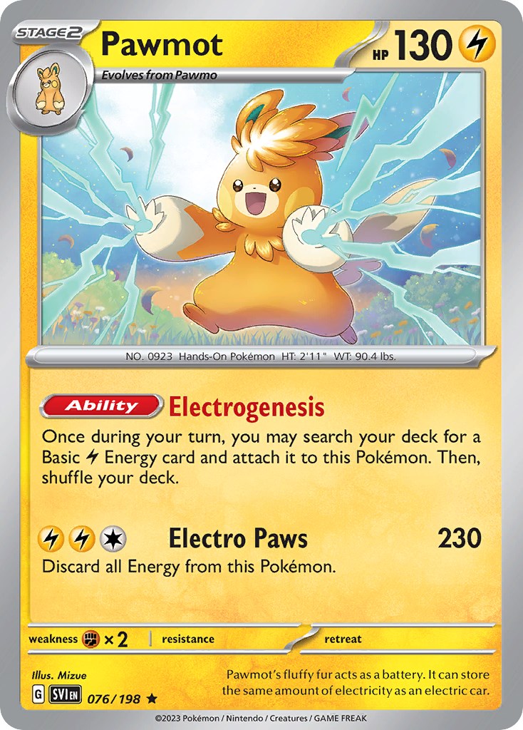 Pawmot (076/198) (Theme Deck Exclusive) [Scarlet & Violet: Base Set] | Good Games North