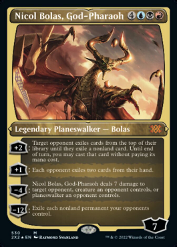 Nicol Bolas, God-Pharaoh (Foil Etched) [Double Masters 2022] | Good Games North