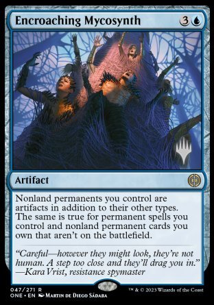 Encroaching Mycosynth (Promo Pack) [Phyrexia: All Will Be One Promos] | Good Games North