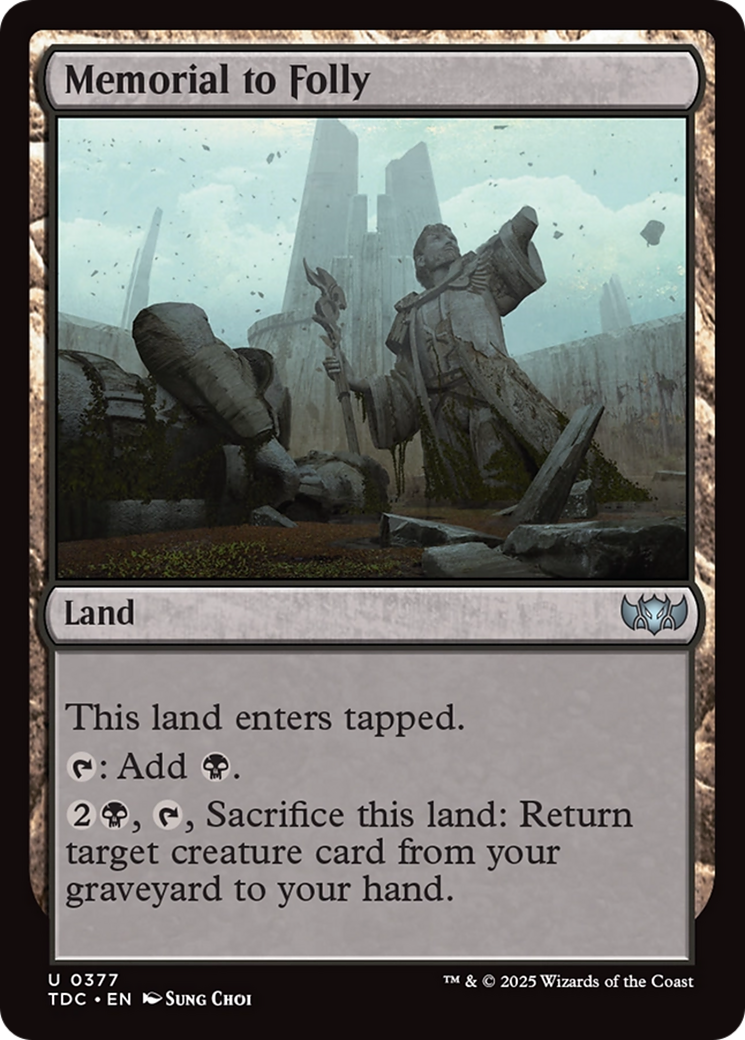 Memorial to Folly [Tarkir: Dragonstorm Commander] | Good Games North