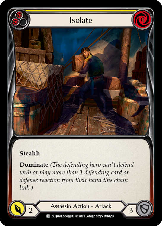 Isolate (Yellow) [OUT028] (Outsiders)  Rainbow Foil | Good Games North