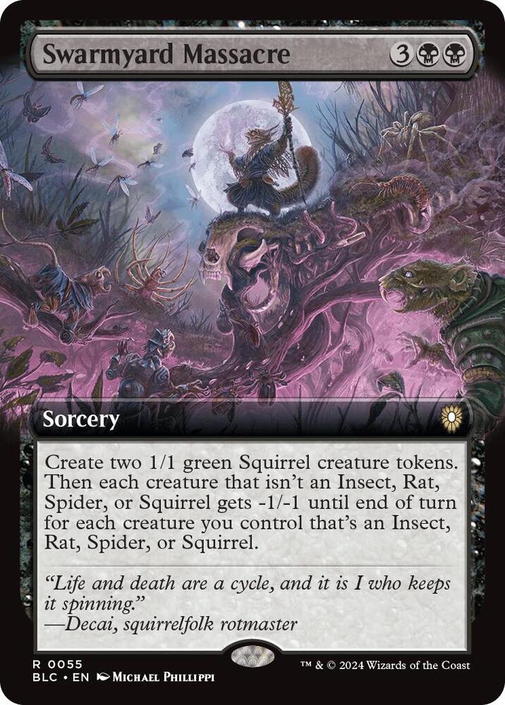 Swarmyard Massacre Extended Art (Commander: Bloomburrow)  | Good Games North