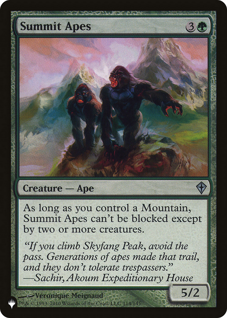 Summit Apes [The List] | Good Games North