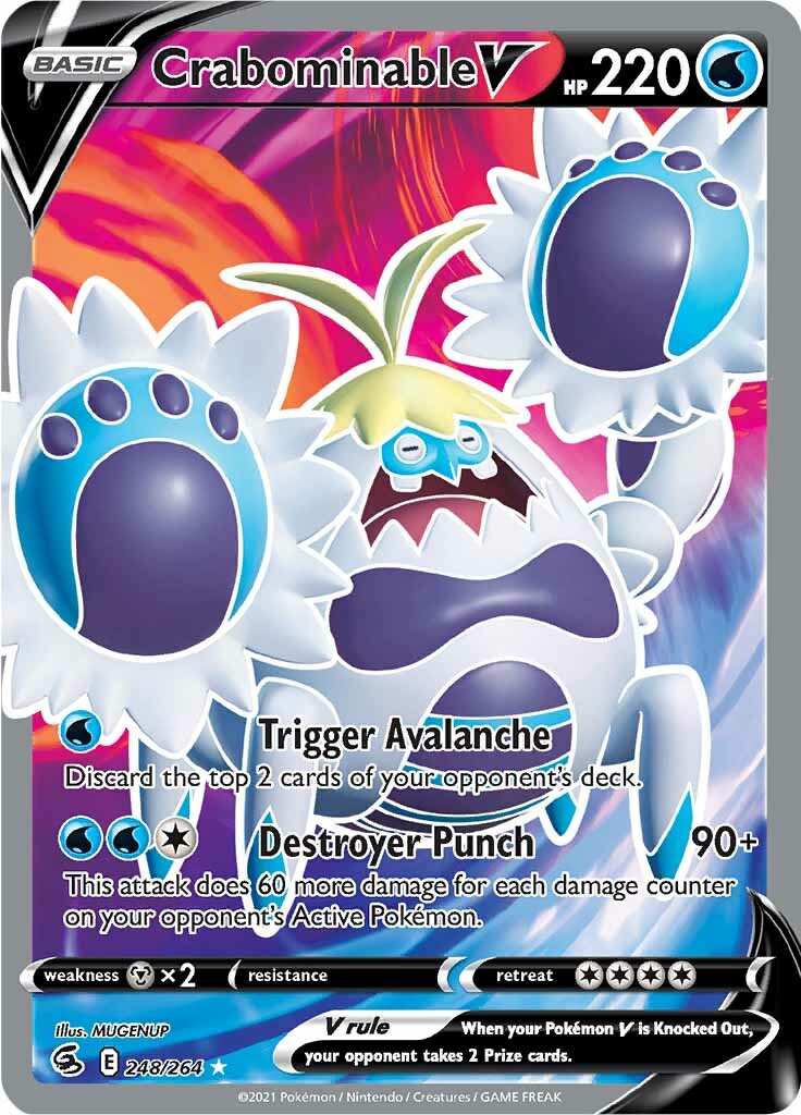 Crabominable V (248/264) [Sword & Shield: Fusion Strike] | Good Games North