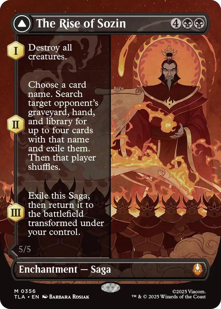 The Rise of Sozin // Fire Lord Sozin 356/286 (Avatar: The Last Airbender)  - Borderless Foil | Good Games North