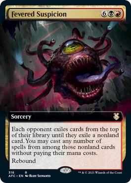 Fevered Suspicion Extended Art (Commander: Adventures in the Forgotten Realms)  | Good Games North