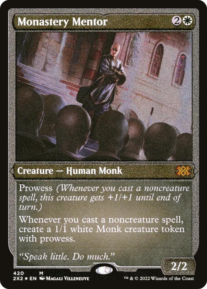 Monastery Mentor Foil Etched (Double Masters 2022)  - Foil | Good Games North
