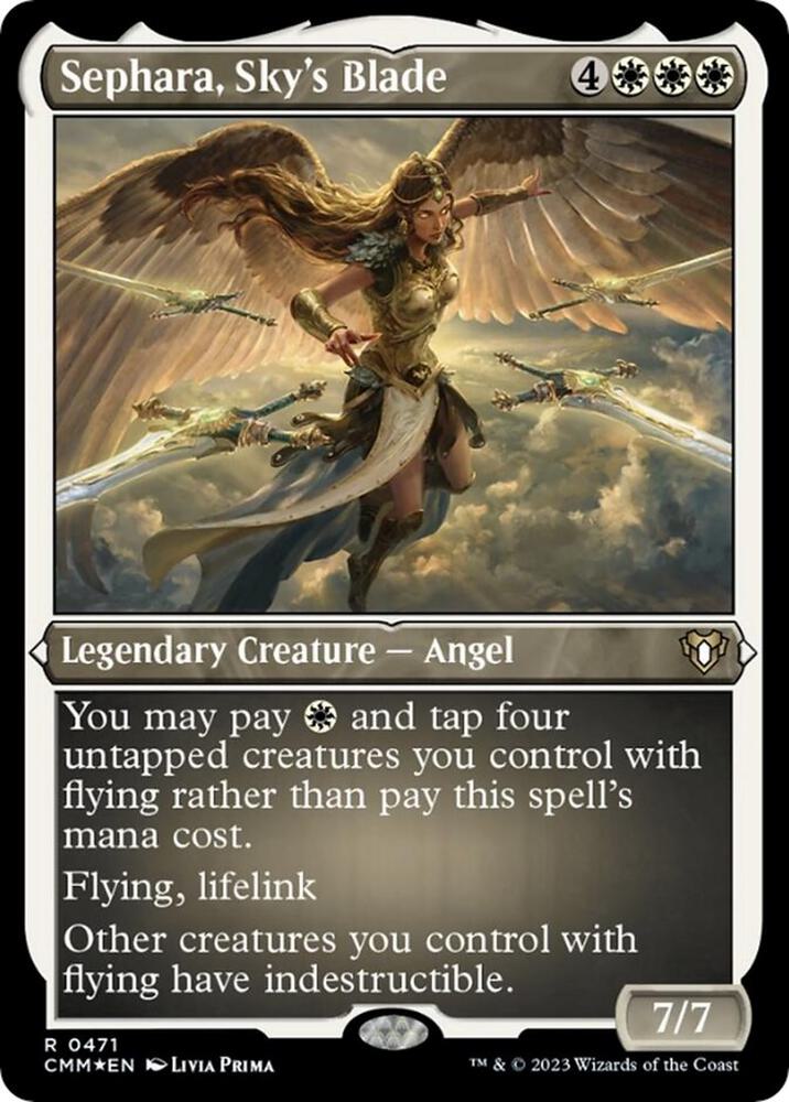 Sephara, Sky's Blade 471/451 (Commander Masters)  - Etched Foil | Good Games North