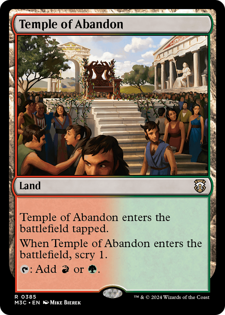 Temple of Abandon (Ripple Foil) [Modern Horizons 3 Commander] | Good Games North