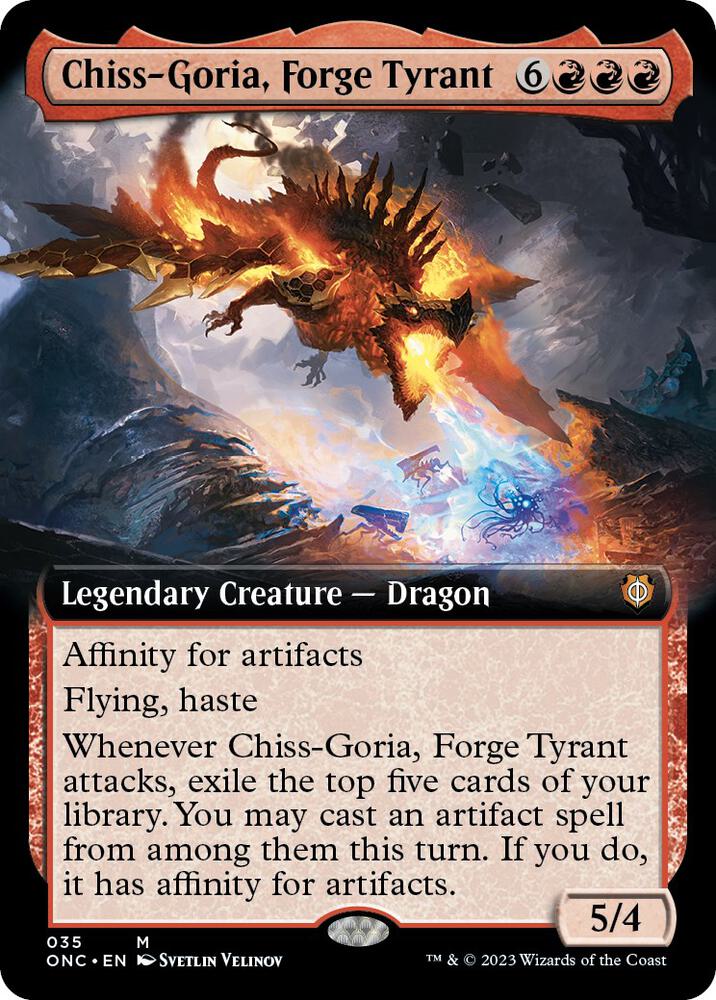 Chiss Goria Forge Tyrant Extended Art (Commander: Phyrexia: All Will Be One)  - Foil | Good Games North