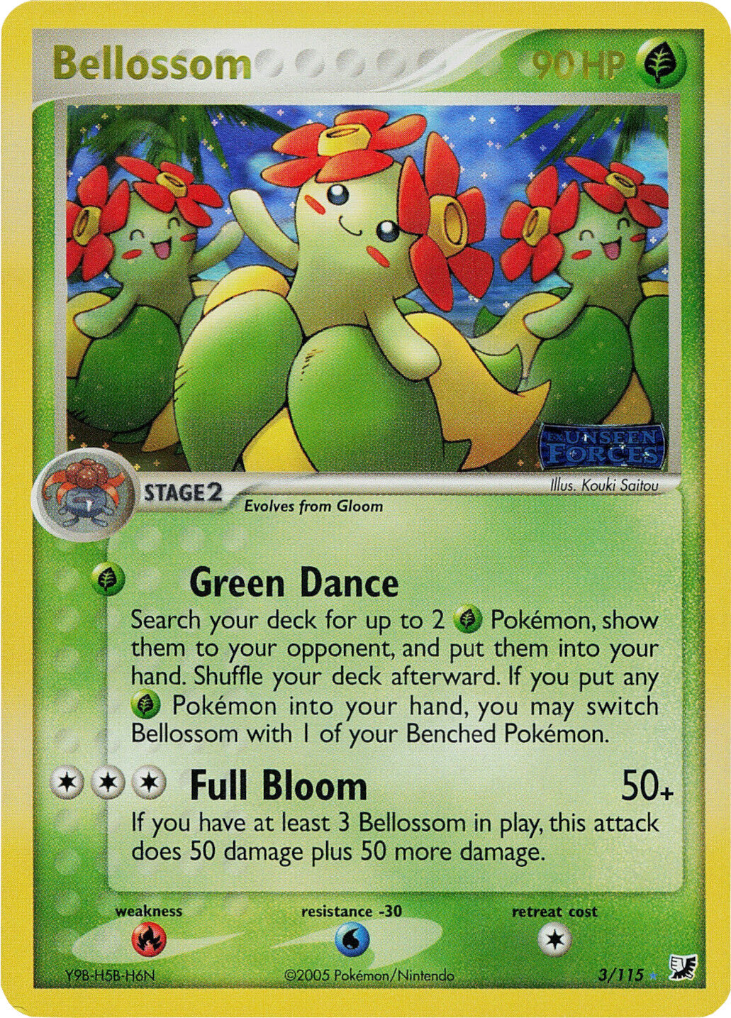 Bellossom (3/115) (Stamped) [EX: Unseen Forces] | Good Games North