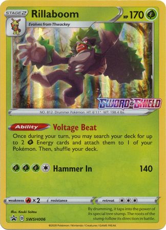 Rillaboom (SWSH006) (Prerelease Promo) [Sword & Shield: Black Star Promos] | Good Games North