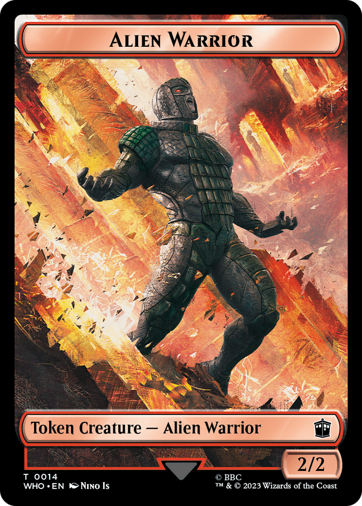 Soldier // Alien Warrior Double-Sided Token [Doctor Who Tokens] | Good Games North