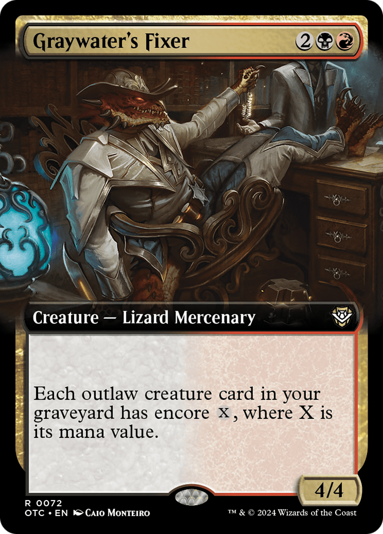 Graywater's Fixer (Extended Art) [Outlaws of Thunder Junction Commander] | Good Games North