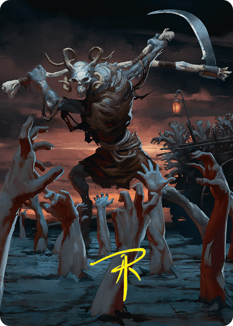 Blasphemous Edict Art Card (35/54) (Gold-Stamped Signature) [Foundations Art Series] | Good Games North