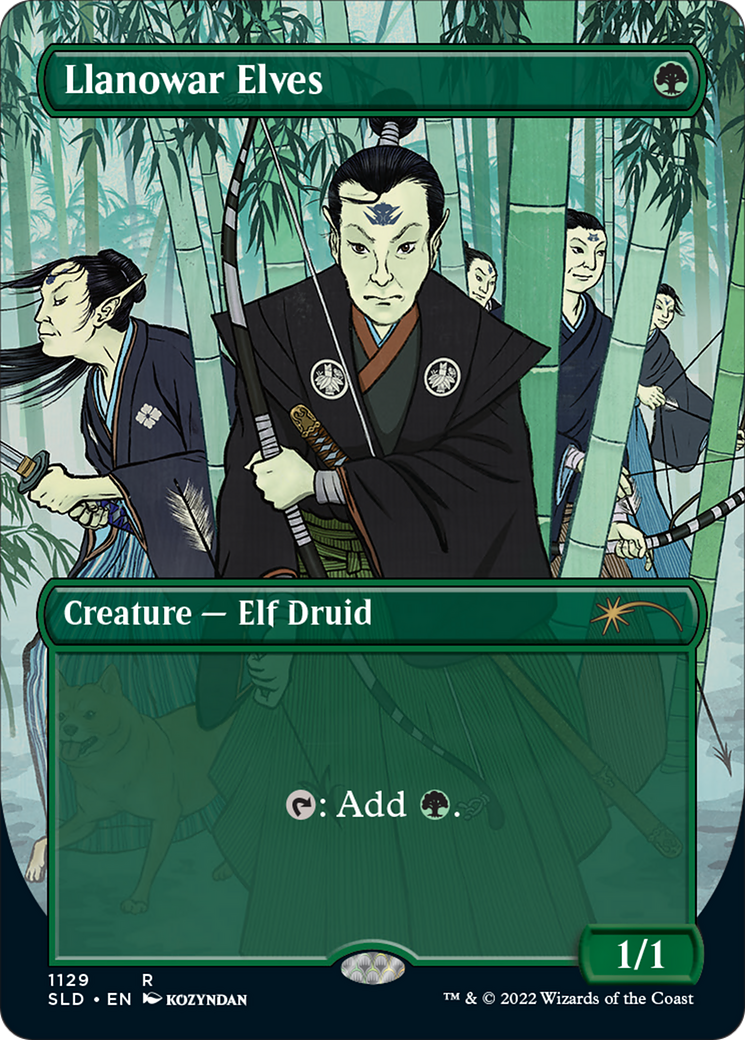Llanowar Elves (Borderless) [Secret Lair Drop Series] | Good Games North