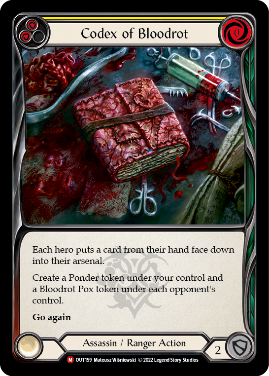 Codex of Bloodrot [OUT159] (Outsiders)  Rainbow Foil | Good Games North