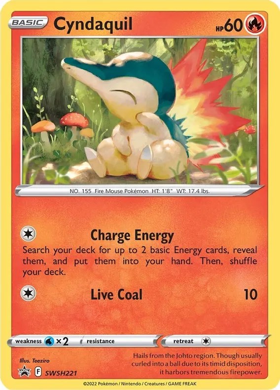 Cyndaquil (SWSH221) (Cosmos Holo) [Sword & Shield: Black Star Promos] | Good Games North