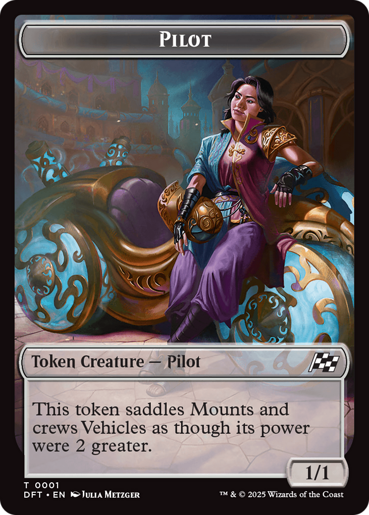 Vehicle // Pilot Double-Sided Token [Aetherdrift Tokens] | Good Games North