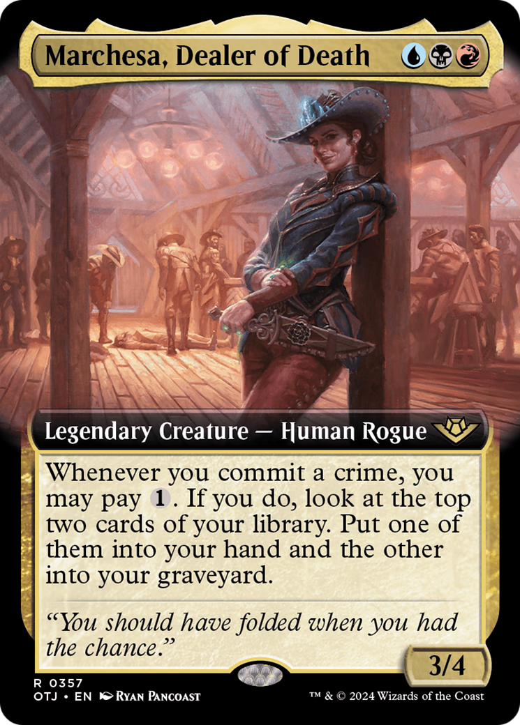Marchesa, Dealer of Death (Extended Art) [Outlaws of Thunder Junction] | Good Games North