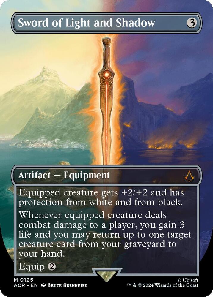 Sword of Light and Shadow 125/110 (Universes Beyond: Assassin's Creed)  - Borderless Foil | Good Games North