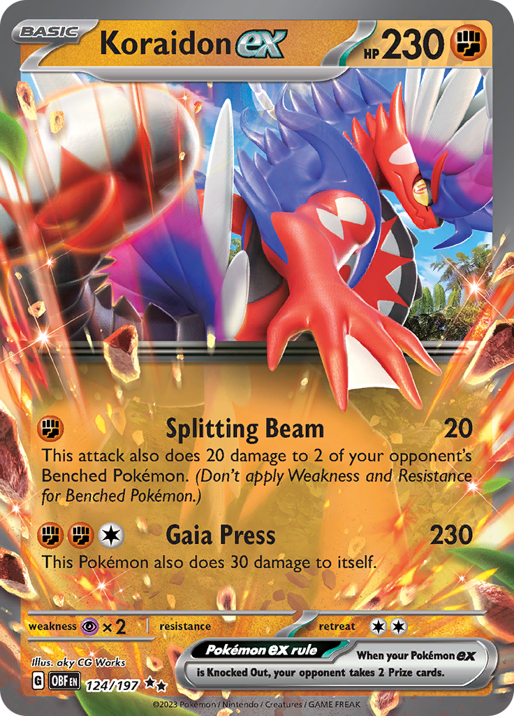 Koraidon ex (124/197) [Scarlet & Violet: Obsidian Flames] | Good Games North