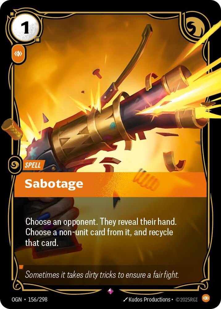 Sabotage 156/298 (Origins)  - Foil | Good Games North